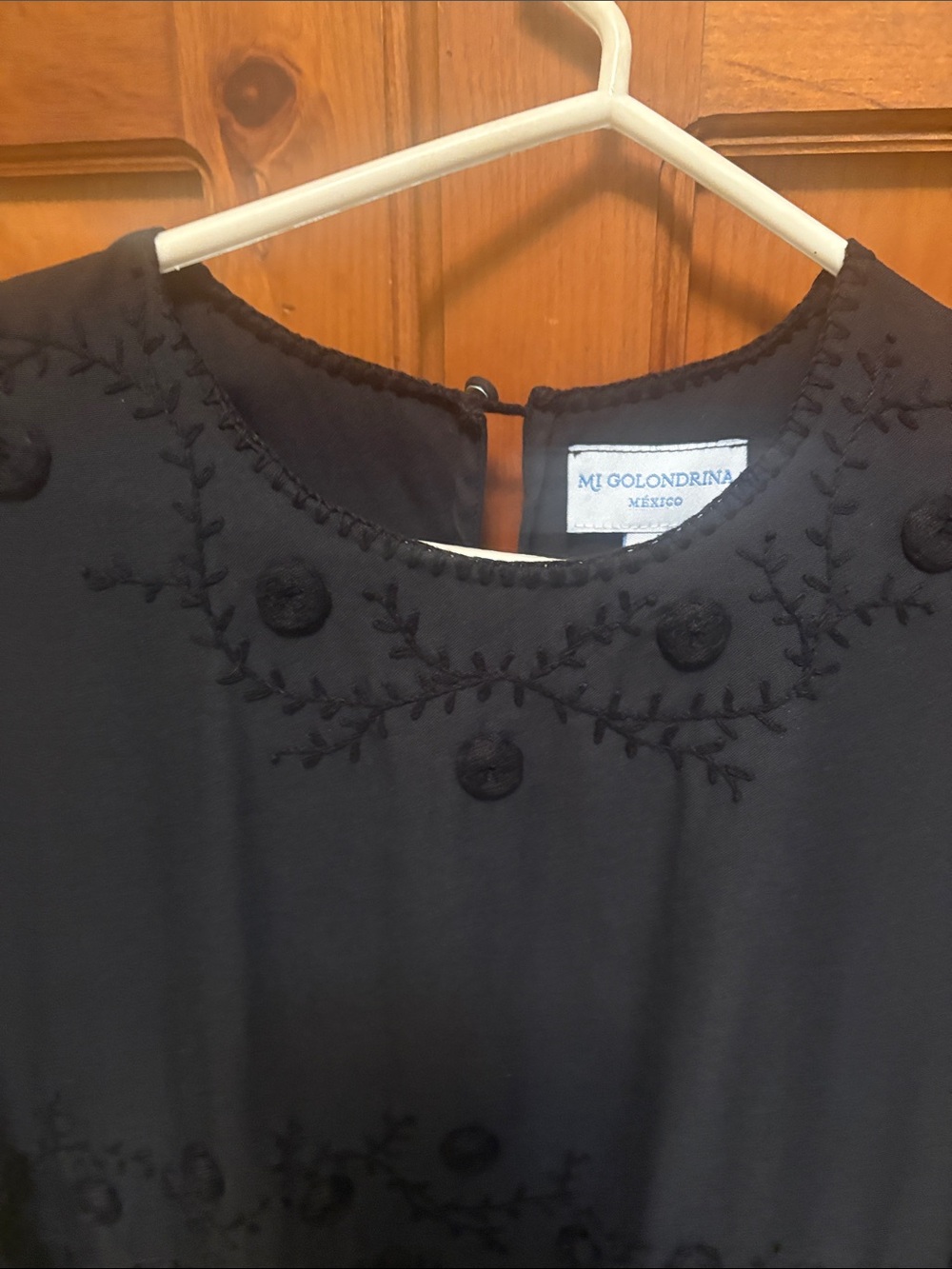 Mi Golondrina Mexico black dress small - Picture 2 of 6